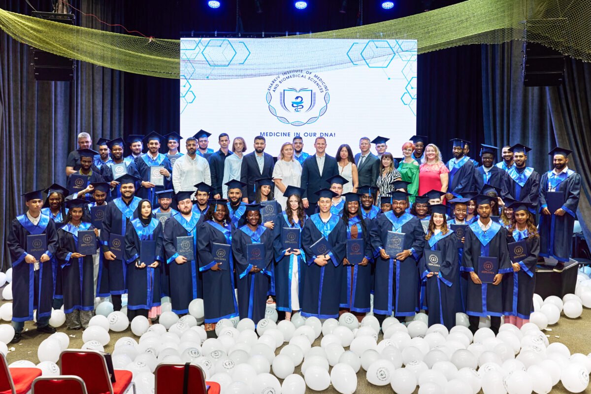 International students studying medicine at KHIM in Ukraine